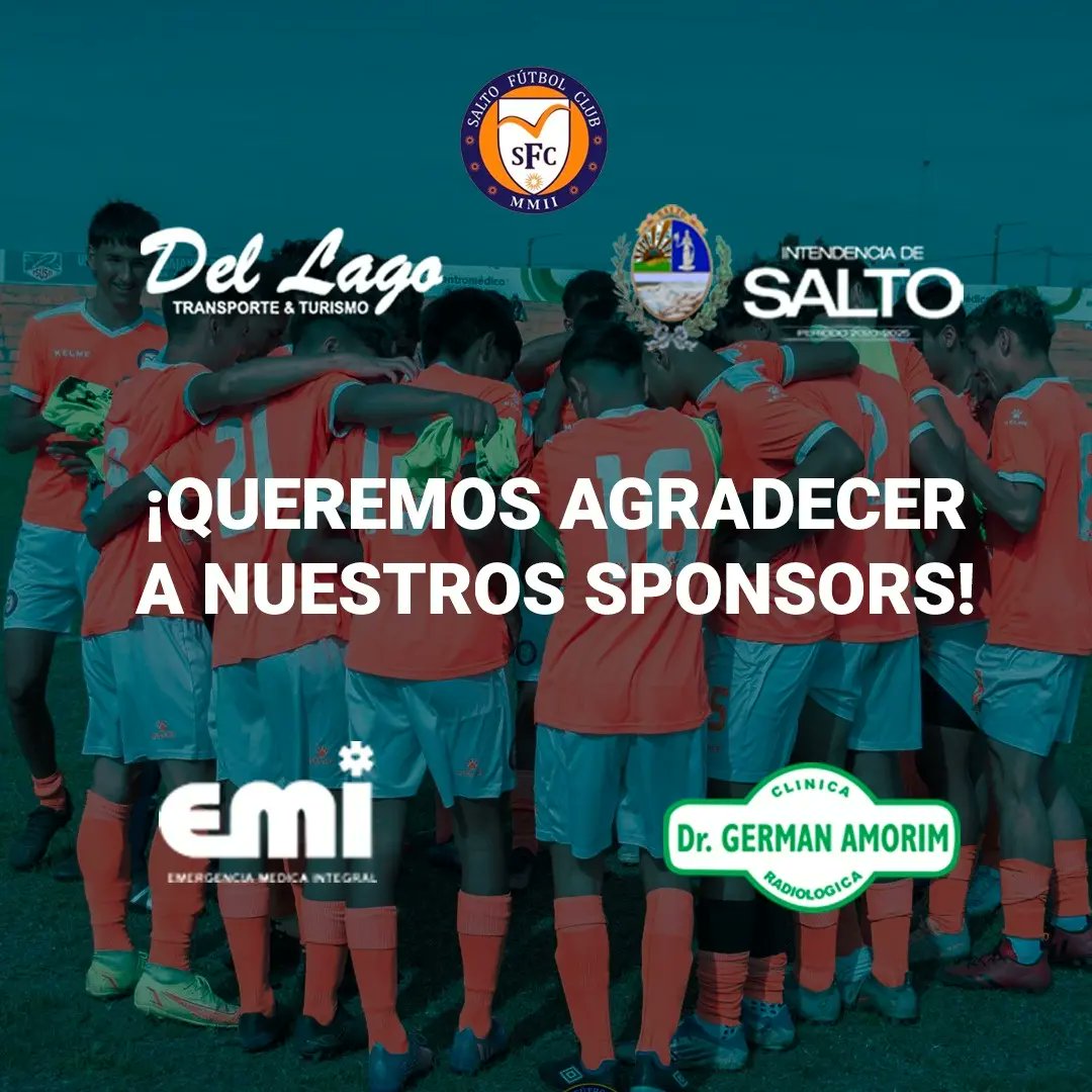 SaltoFC1's tweet photo. Agradecemos a todos los sponsors y colaboradores que este año fueron un pilar fundamental para tener más y mejores condiciones, en todos los aspectos, tanto deportivos como logísticos. https://t.co/GxIZWTdtGc