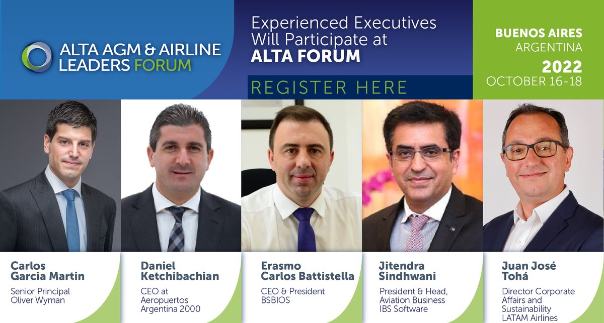 Conference almost sold out!

The countdown has begun! We are one week away from the #ALTAForum. For more information, visit: bit.ly/3SYMyvo.

<a href="/OliverWyman/">Oliver Wyman</a> @aa2000oficial <a href="/ibscorporate/">IBS Software</a> <a href="/LATAMAirlines/">LATAM Airlines</a>

#ALTA #ALTAevent #Event #Argentina #LAC