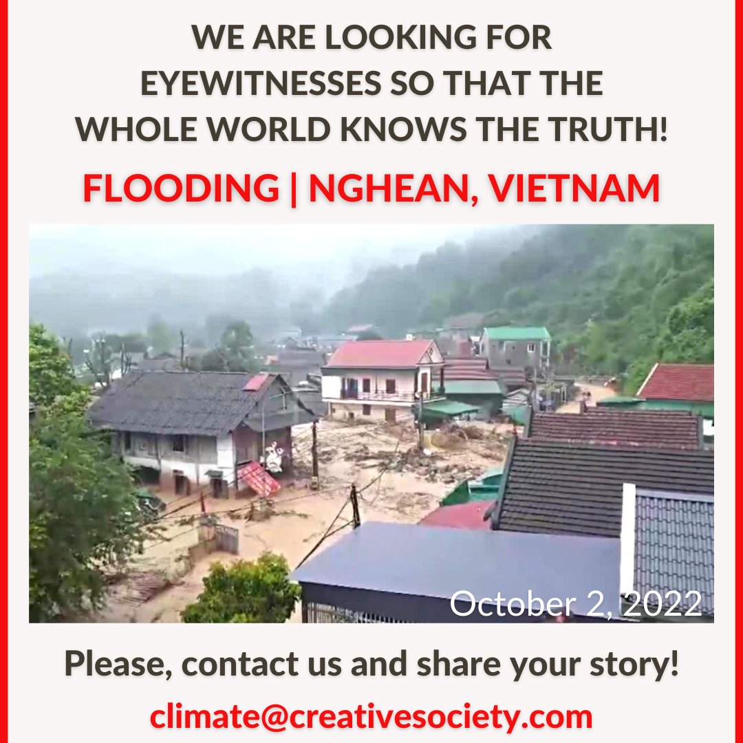climat_change's tweet photo. Oct.2. Flash #floods caused by heavy rains killed a child in #Kison district of #Nghean province in #Vietnam. Dozens of houses were damaged, cars/motorcycles were washed away by a powerful torrent of water. Please, eyewitnesses, contact us! #CreativeSociety | #climate #Disaster https://t.co/iPF6P48EcU
