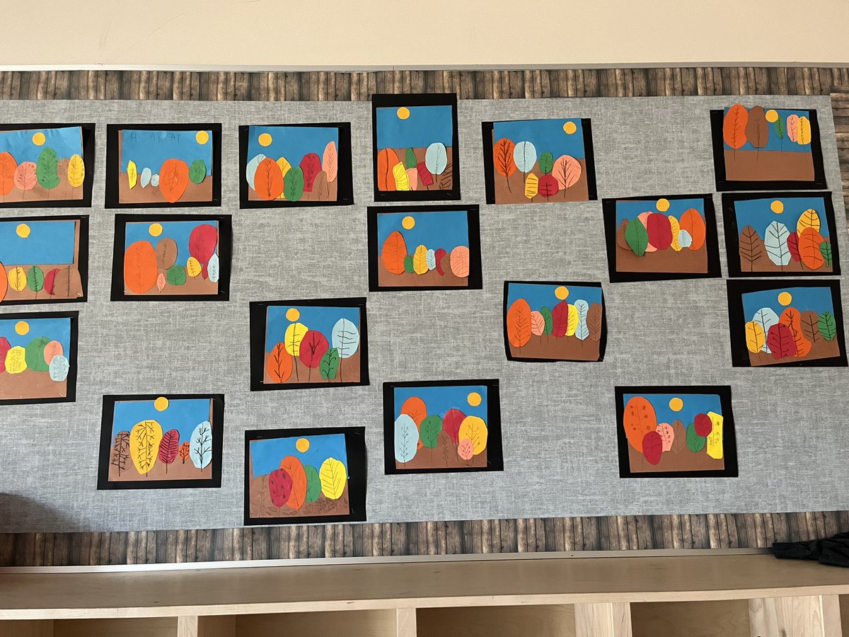 We talked about all the special things October brings 🍁🍂and read books about being grateful. The afternoon was spent designing these beautiful fall collages <a href="/EastLakeRVS/">East Lake School</a>