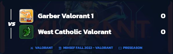 GRWCesports's tweet photo. We are live against Garber High School for our first match of the season.
@GRWestCatholic 
@GRWCesports 
@WCFreddyFalcon https://t.co/gZRqT1My3y