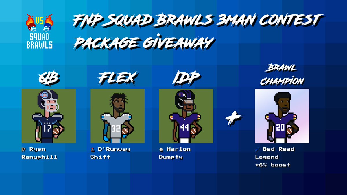#NFTgiveways TIME! 
Your chance to win a 3man Package for FNP Squad Brawls!

4 FREE FNP!? WHAAAT!?

Rules:
1️⃣. Follow <a href="/FridayNightPunk/">Friday Night Punks™</a>
2️⃣. Retweet this tweet(no quote!)
3️⃣. Tag 3 Friends!
4️⃣. Join Our Discord

Links in bio

Ends at Tuesday 12pm EST!
Hurry up!
#freeNFT #PolygonNFT