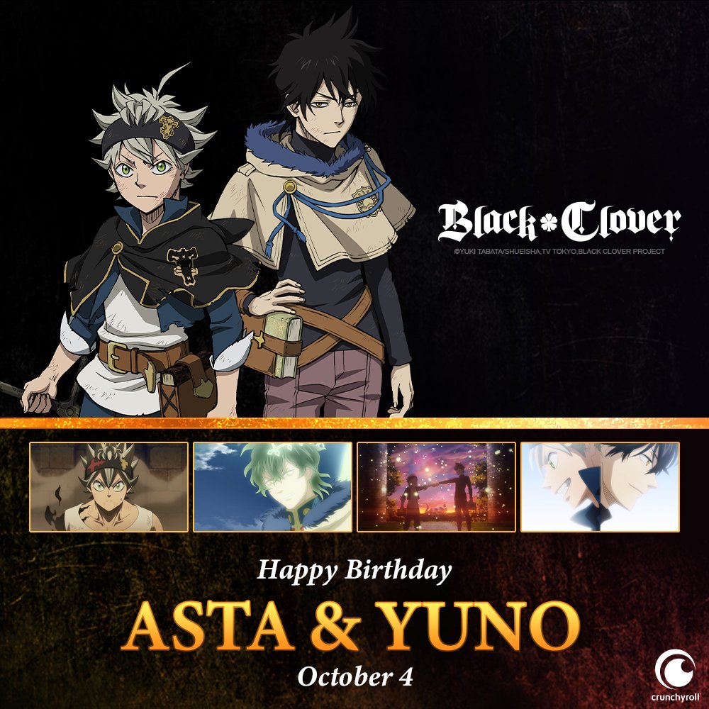 Happy birthday to Asta & Yuno! 🖤 (via @BlackClover_EN)