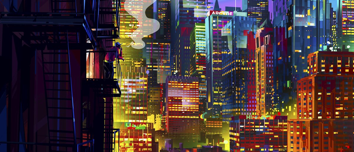 MichalSawtyruk's tweet image. First concepts from ENTERGALACTIC back when I didn't know much about the story, I was free to explore moods and styles, it was funn  #entergalacticnetflix @KiDCuDi