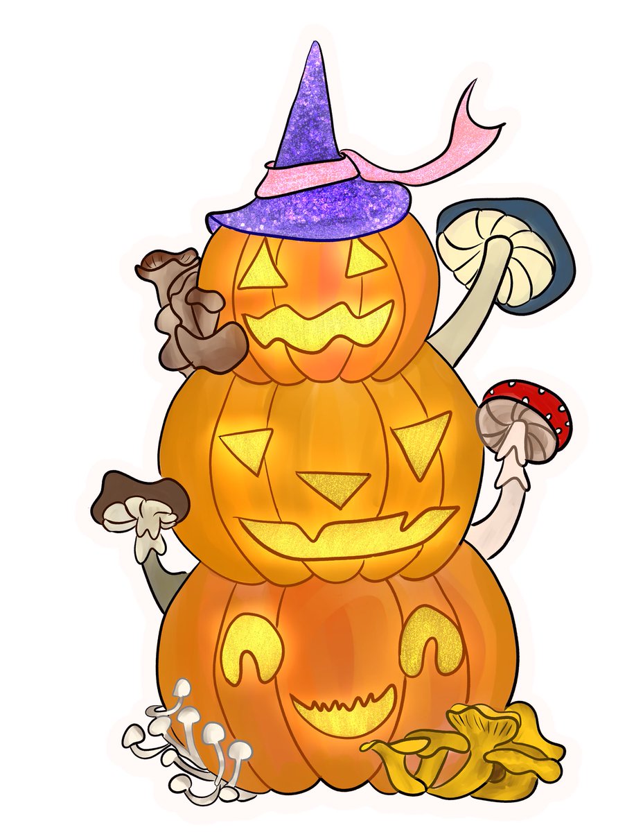 Spooky season is here and I’m so excited 
#holloween #Stickers #jackolantern #Mushrooms
