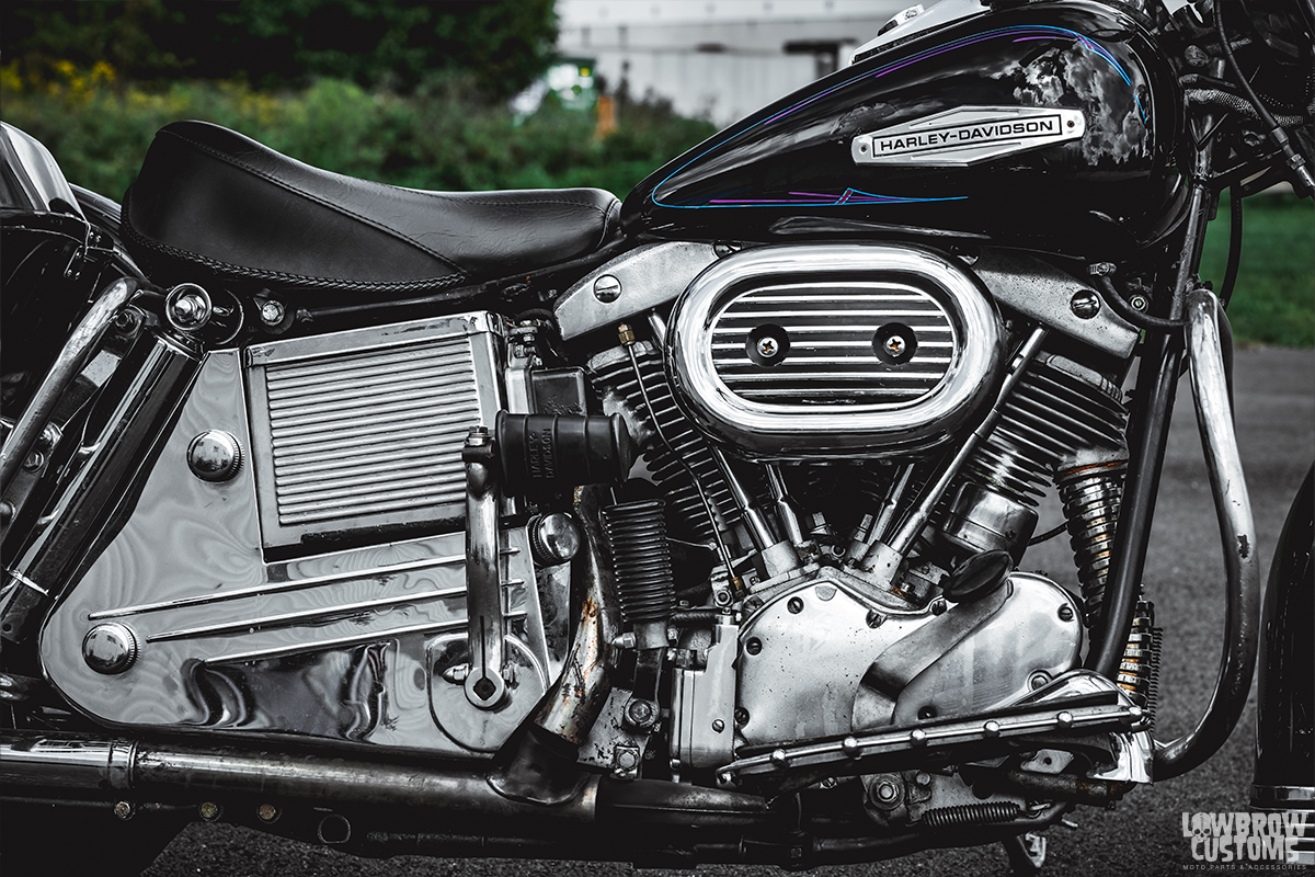 LowbrowCustoms's tweet photo. YOU COULD WIN this ready-to-ride 1969 Harley-Davidson FLH from Tyler's personal collection! Only 300 tickets available, so get one while you can. https://t.co/c8vkfTbHSa for the details. Spread the word! #lowbrowcustoms #hd #harleydavidson #shovelhead #chopperswapper https://t.co/Cy4QYIwZZW