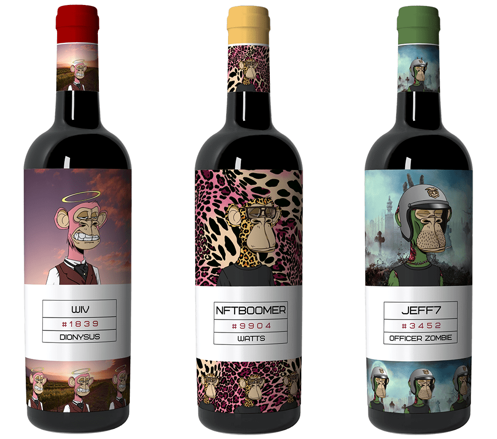 artcade_gg's tweet photo. For the wine-loving Ape holders out there, you'll want to check out @BoredWine if you haven't already! 🍷 For 0.2 ETH you'll get a custom wine label NFT and a physical bottle of wine featuring your Ape! 🐵🍌 @BoredApeYC #Apecade https://t.co/OXxR2KQJyV