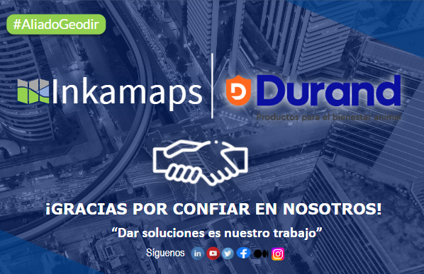 Inkamaps's tweet photo. 😃📌¡Les presentamos a nuestro #Aliado #Durand Inkamaps!🌏📌
✅Seguimos avanzando, gracias por confiar en nosotros.🙌 
✅Conoce más de #Inkamaps aquí: https://t.co/cR23JbVgc2
#Empresa #Incamaps #Geodir #geolocalizacion https://t.co/oq2vtmCRi8