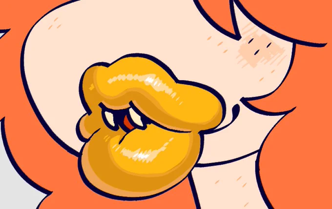 some goofy  lip close ups i did for her a while ago + a silly sketch 