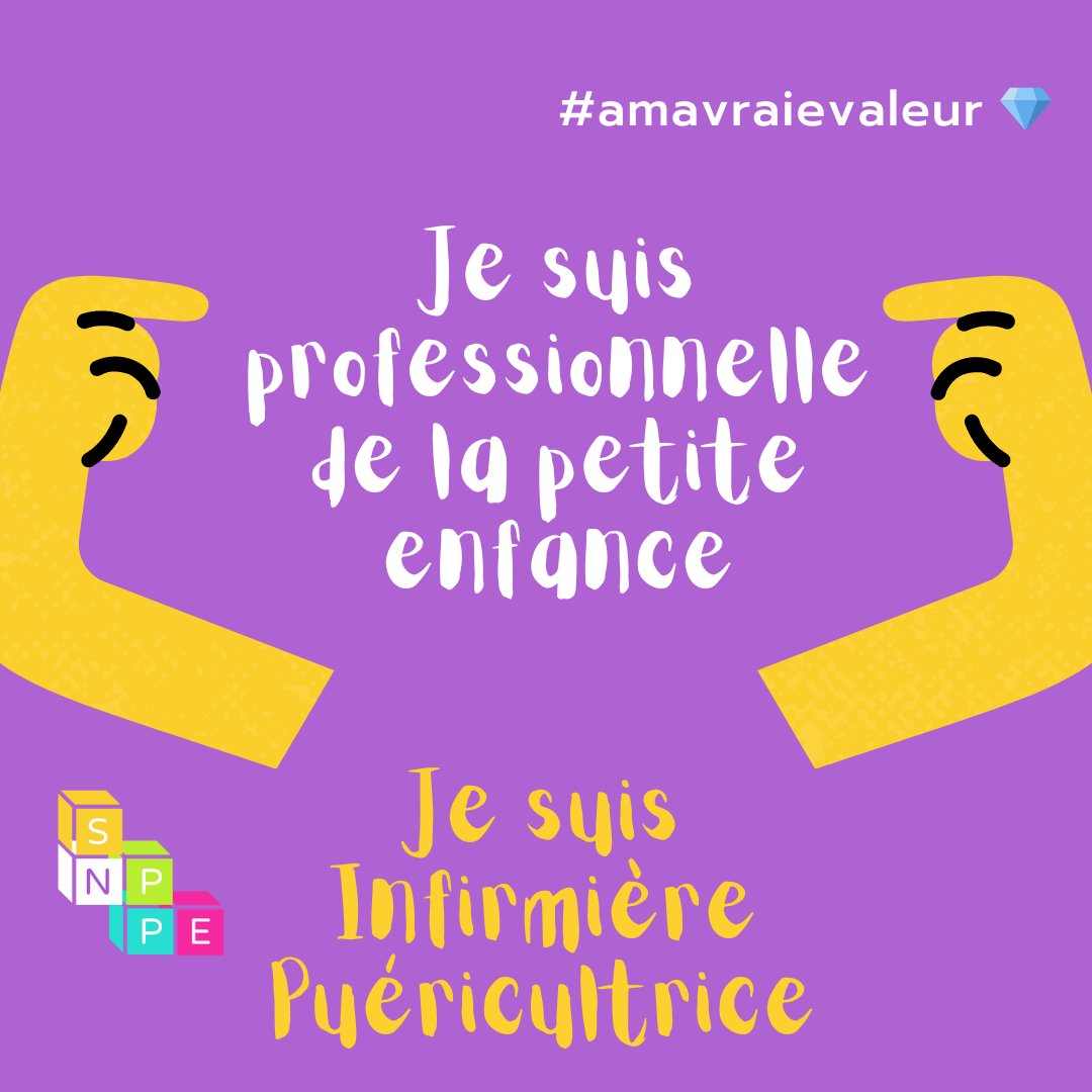 SnppeFr's tweet photo. Je suis professionnel.le de la petite enfance
#amavraievaleur
#snppe
#syndicat #petiteenfance https://t.co/oJh5EoeR01