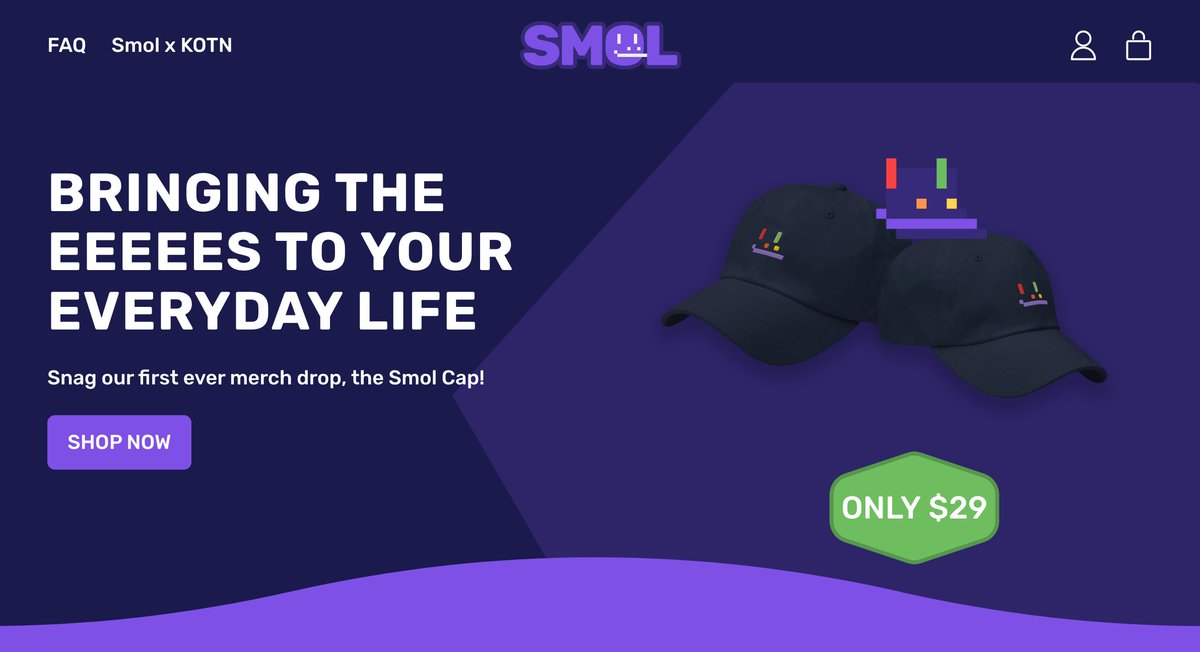 After weeks of anticipation, the Smol Shop has launched &amp; we’ve dropped our first ever merch product in our EEEssentials collection, the Smol Cap!

With the launch of the Smol Shop, we've also published a blog post to give you a rundown on what's to come!

Snag the Smol Cap  🧵👇