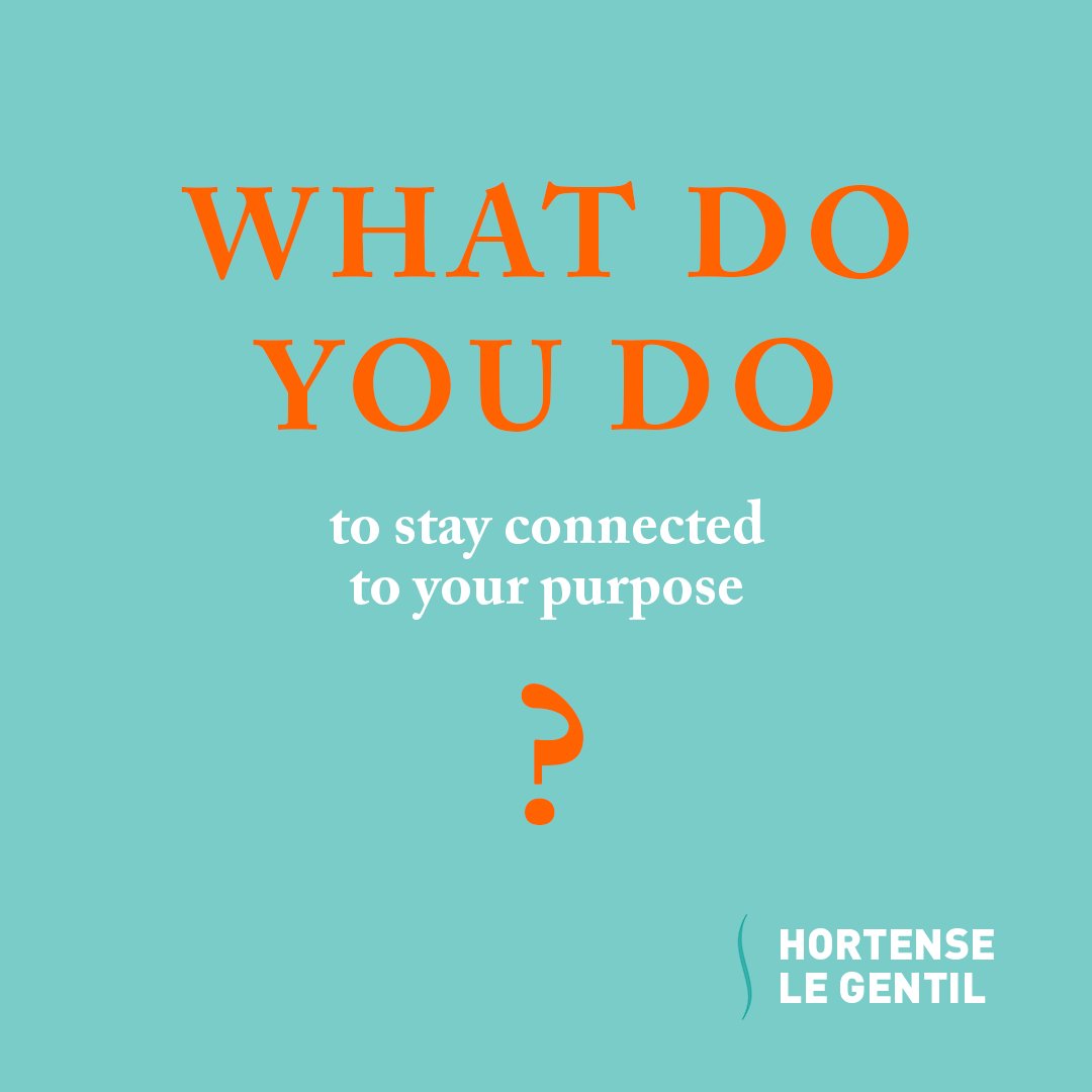 If you’re not sure how to stay connected, try writing it out. Write down your purpose and create questions that you can ask yourself every day that keep you aligned with your purpose. 

In fact, you can write it in the comments here as a starting point!