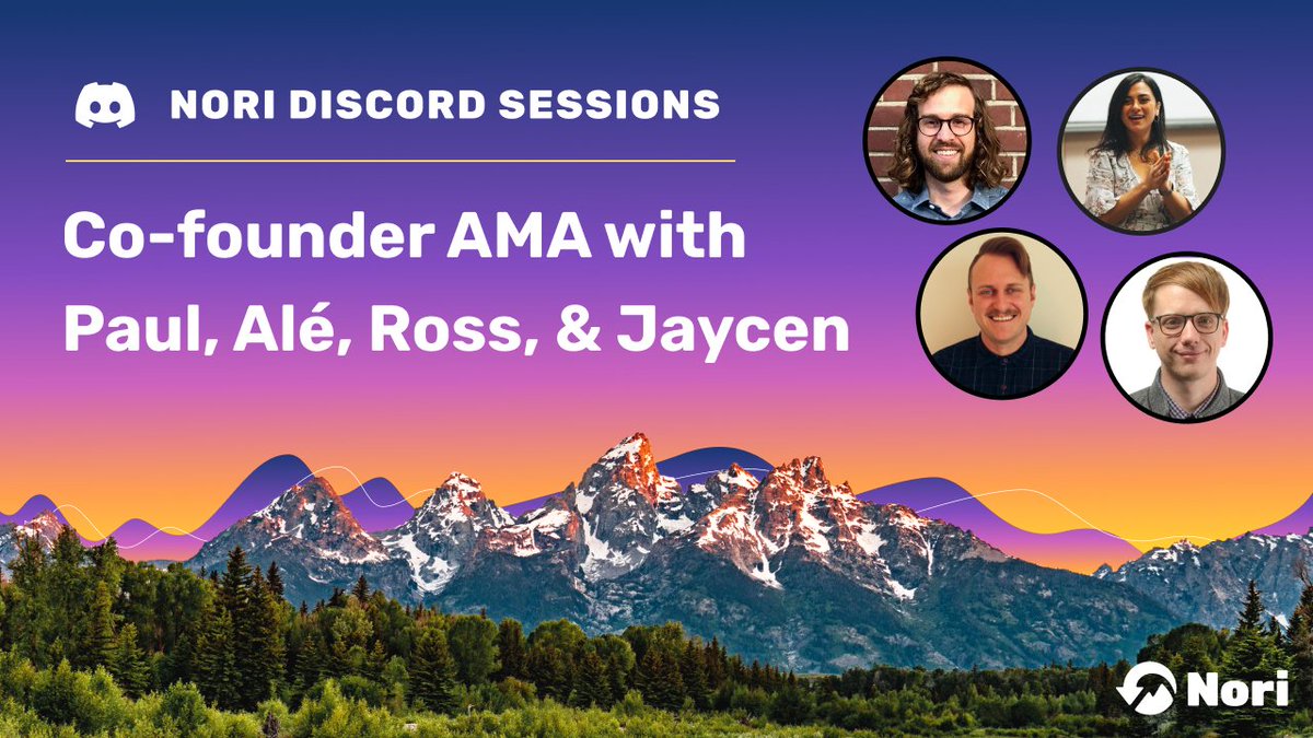 nori's tweet photo. To celebrate Nori’s 5th birthday, we’re hosting a Co-founder AMA session in Nori’s Discord!

Join Co-founders @paulgambill, @CleanEnergyGrl, @jaycenhorton, and Ross Kenyon tomorrow, Oct. 5th, at 12-1pm PT.
👉https://t.co/Qa1EbhmxBX https://t.co/gbOiapHdvY