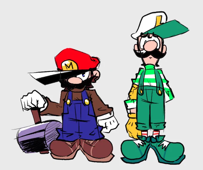 Felt like making my own versions of the brothers since the mario bros movie trailer is gonna release soon lmao 