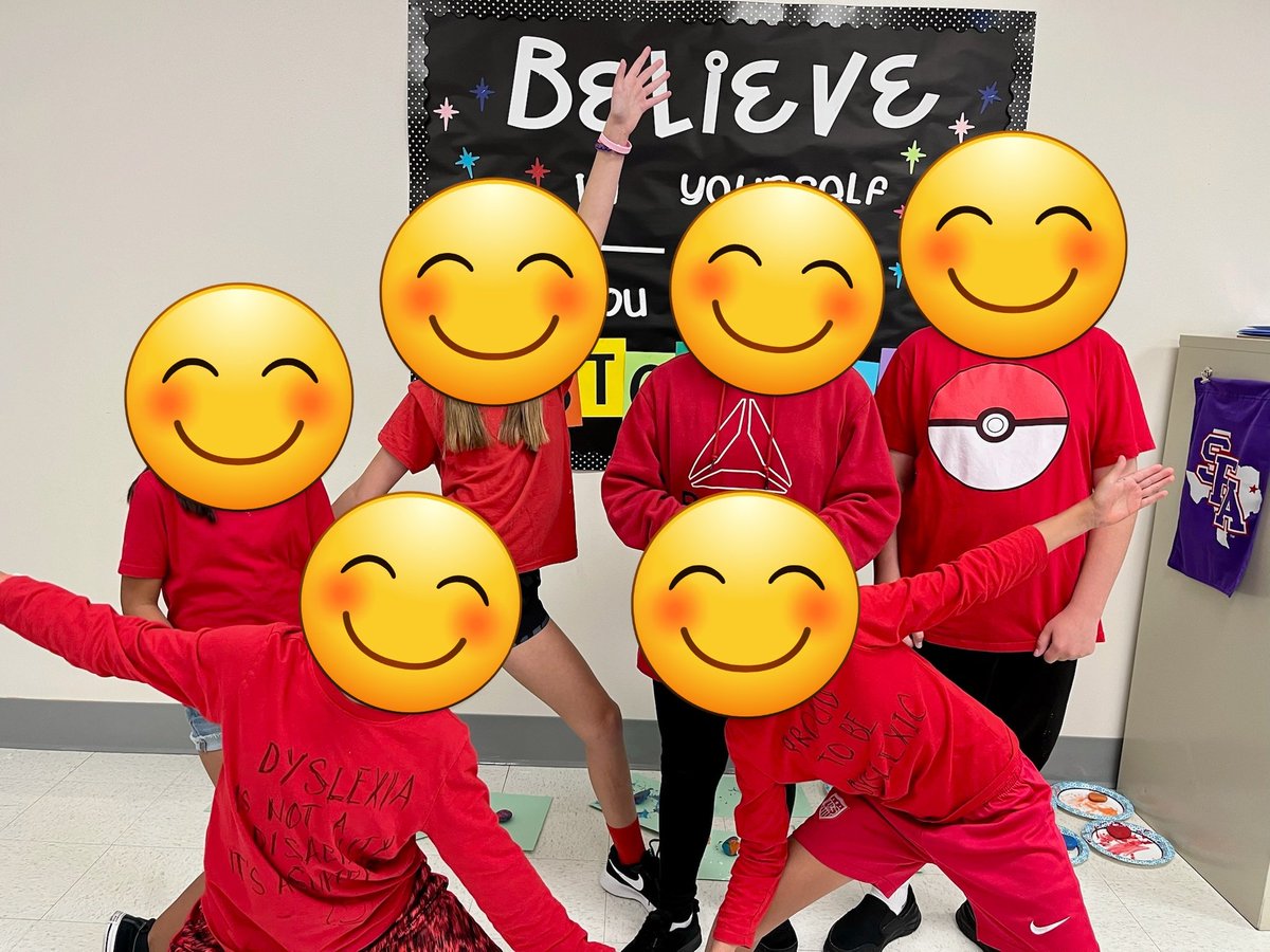 ArmsDyslexia's tweet photo. Proud to be wearing red! #DyslexiaAwarenessMonth @gisd_dyslexia @AES_Aviators https://t.co/79RDeiUyrF