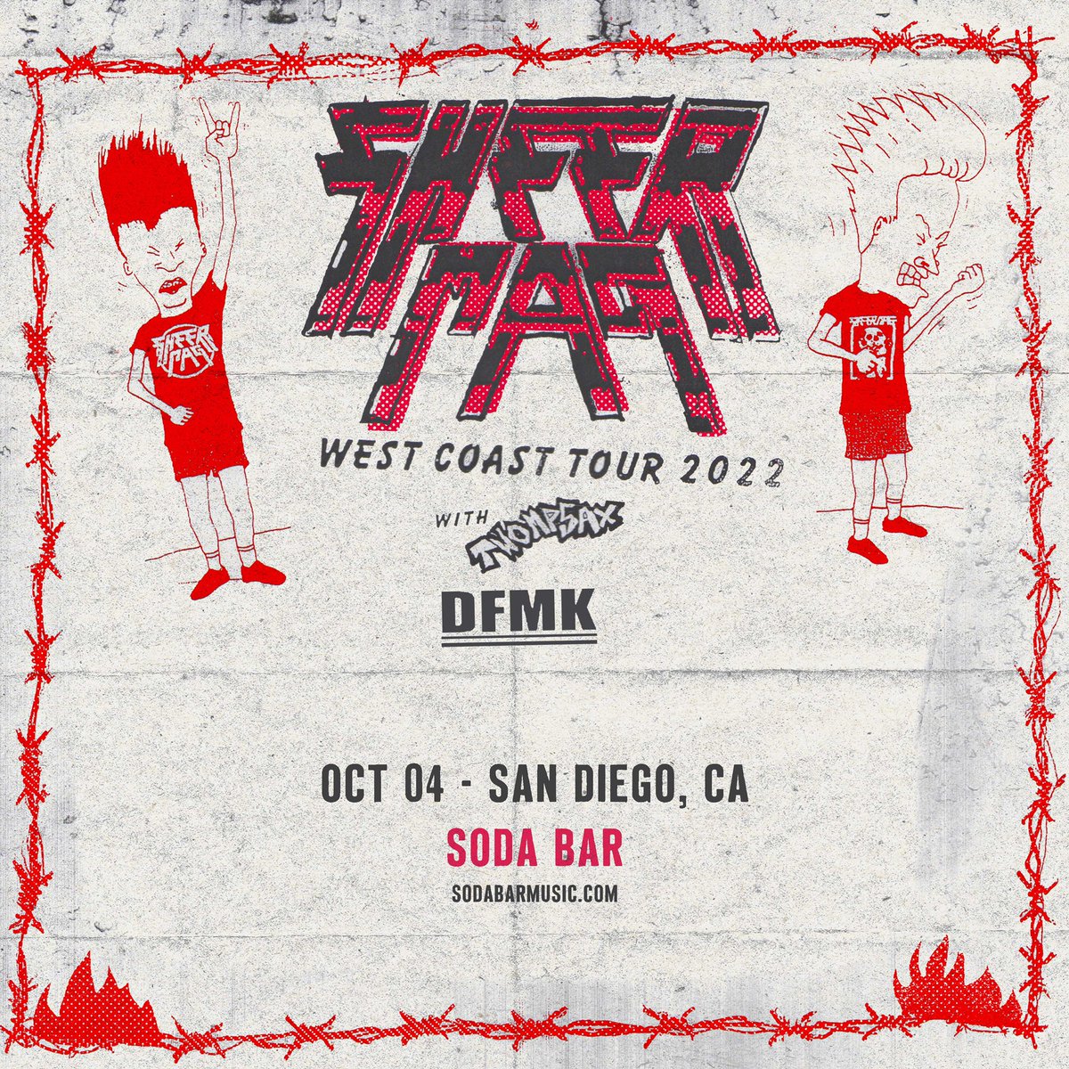 TONIGHT @ Soda Bar – Sheer Mag w/ Twompsax, @DFMK_punk • Doors 7:30 $20 • 🎟: link.dice.fm/Vfb564b99264