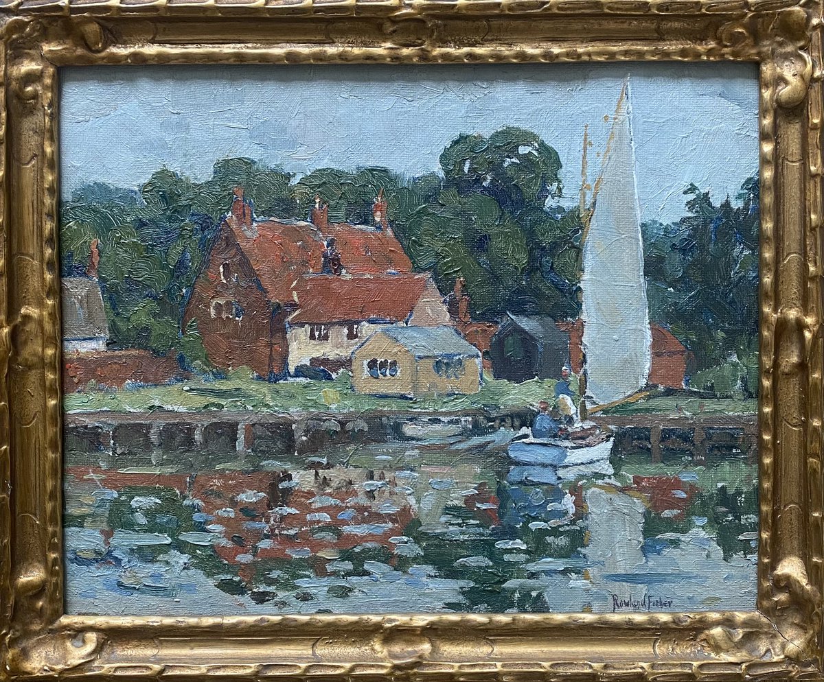 Rowland Fisher R.A, R.S.M.A, R.O.I (British, 1885-1969) 
“The Anchor Inn, Coltishall, Norfolk”
Oil on board, framed.
26 x 33cm

POA or Dm if interested 😃

#norfolk #norfolkart #norfolkartist #eastanglia #eastanglianartists #coltishall #norfolkbroads #fineart #rowlandfisher