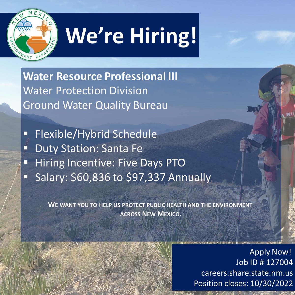 New Mexico Environment Department on Twitter "We're hiring a Water