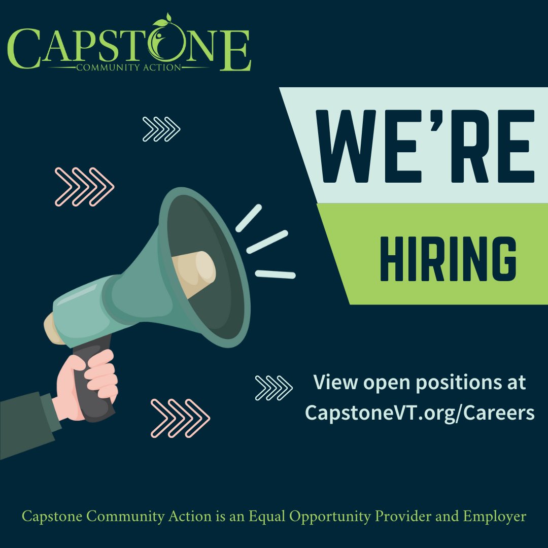 Help us spread the word about our open positions! Visit capstonevt.org/careers today!