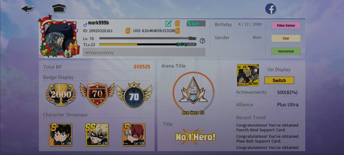 mark999b's tweet photo. @playCRgames @MHA_TSHGame I want the HC https://t.co/oDr4fPTPGs