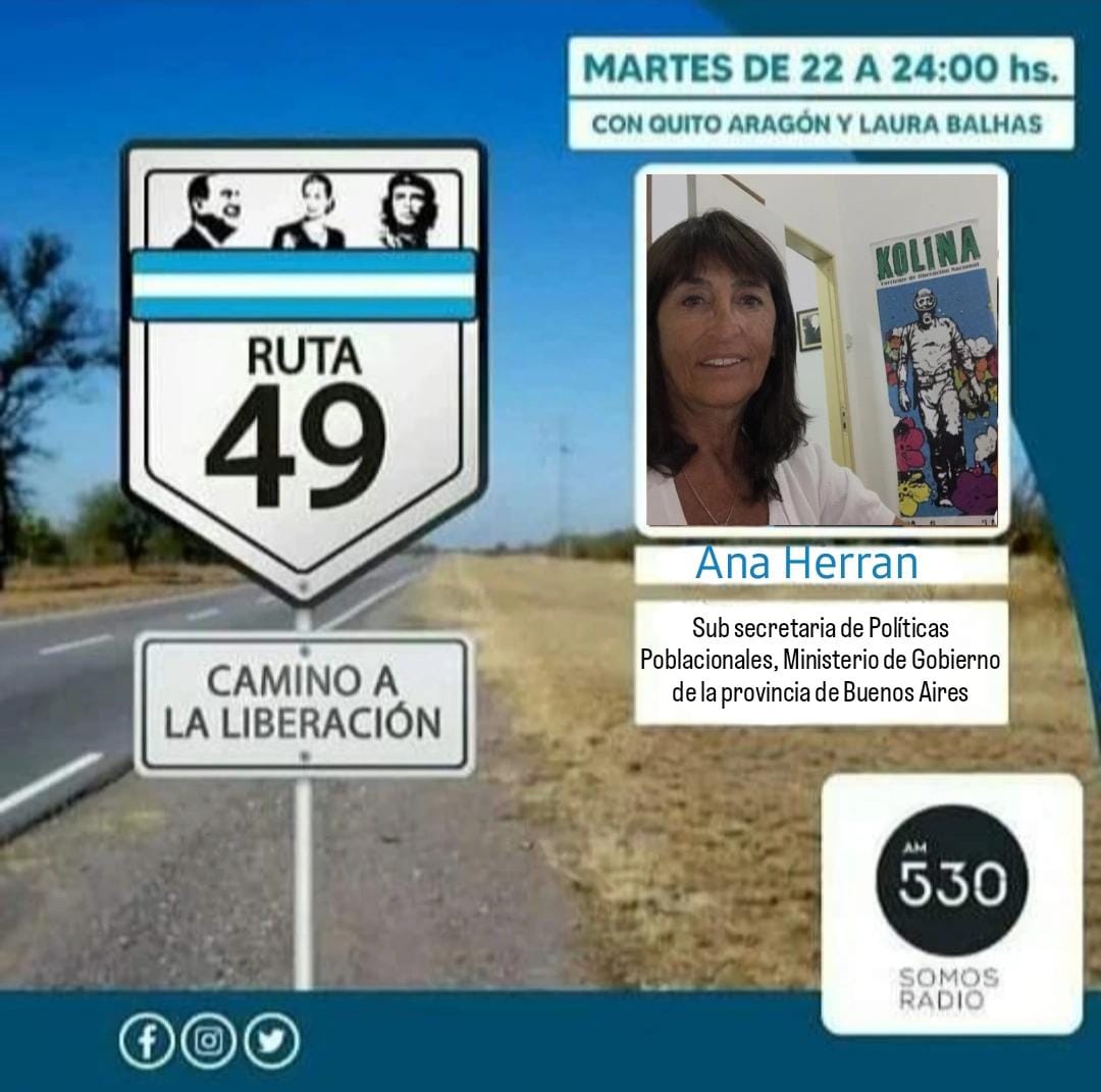 defierroradio's tweet photo. Ruta 49, El Camino de la Liberación 
🛣️4️⃣9️⃣ 
🎉 Subite a la Ruta de la Justicia Social 🎉

Conducen @quitoaragony @LauraBalhas

Vamos a estar charlando con:
🎙️ @AnaCastagnetoLP
🎙️ Ernesto Ojeda 
🎙️ Monica Olmos 
🎙️ Alejandro Molaro 

¡De 22 a 24hs en @somosradioam530!
#Ruta49 https://t.co/90ZbuUN5KG