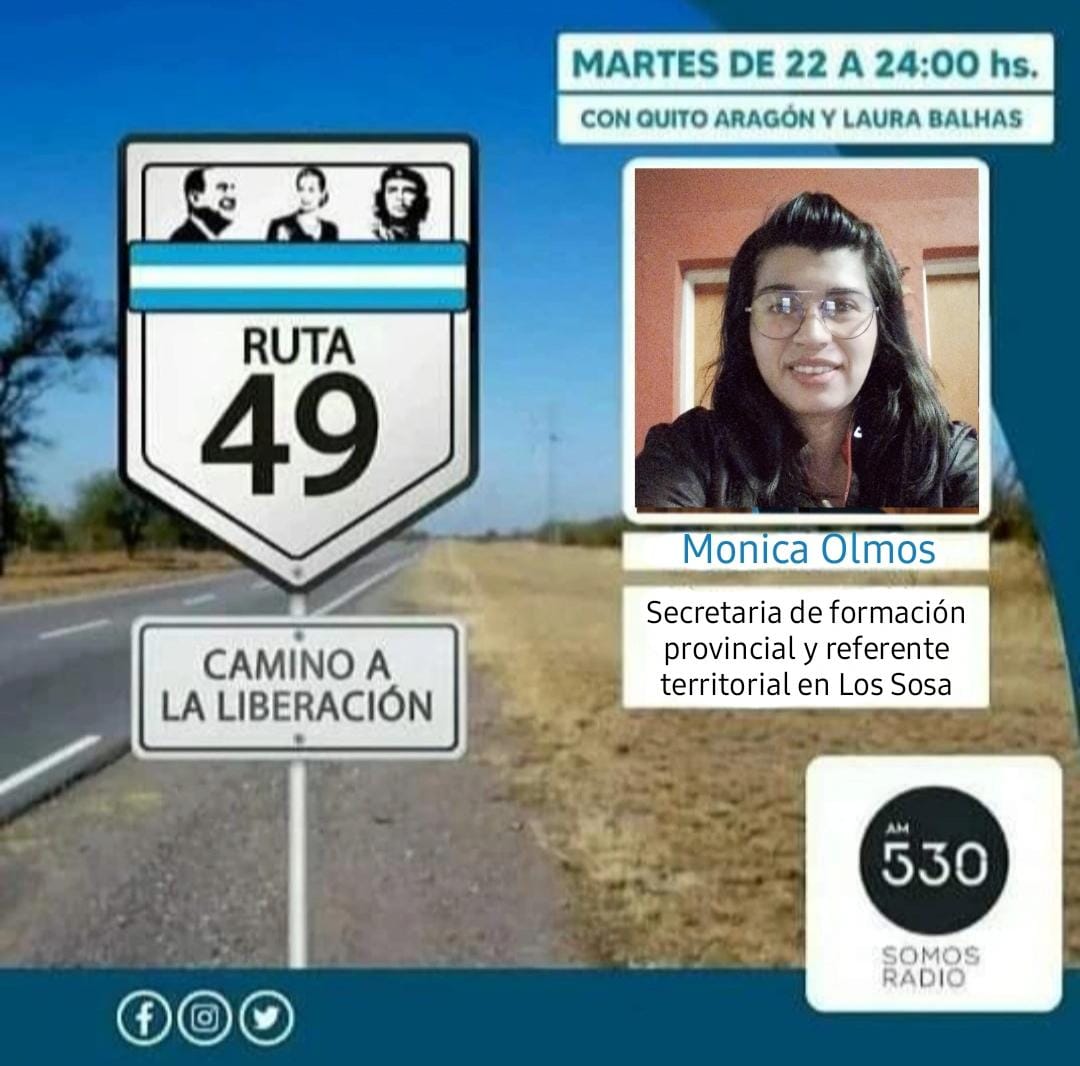 defierroradio's tweet photo. Ruta 49, El Camino de la Liberación 
🛣️4️⃣9️⃣ 
🎉 Subite a la Ruta de la Justicia Social 🎉

Conducen @quitoaragony @LauraBalhas

Vamos a estar charlando con:
🎙️ @AnaCastagnetoLP
🎙️ Ernesto Ojeda 
🎙️ Monica Olmos 
🎙️ Alejandro Molaro 

¡De 22 a 24hs en @somosradioam530!
#Ruta49 https://t.co/90ZbuUN5KG