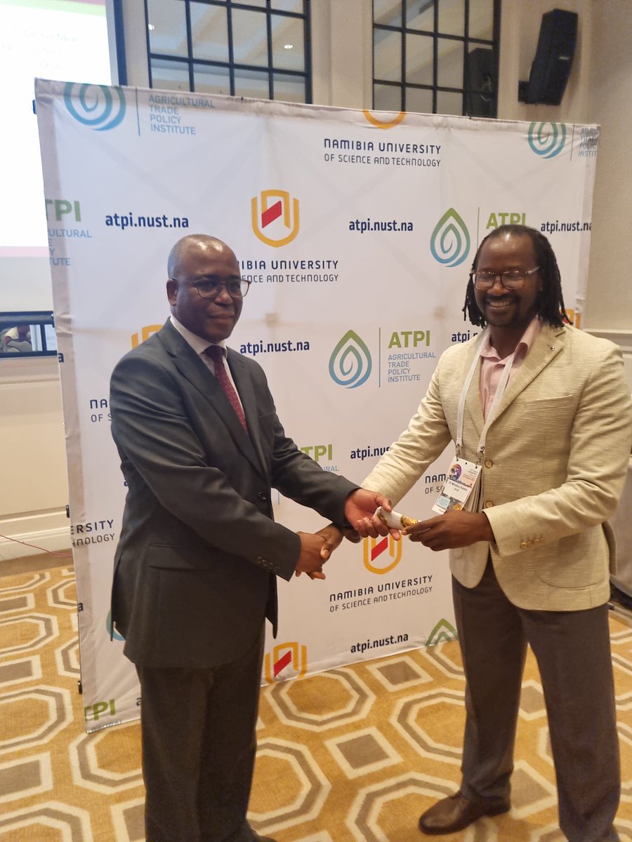 DrSelmaK's tweet photo. Day Two of #AEASA2022 proceeded well with some golden handshake with the presenters @RKaruaihe and @MmatlouKalaba @inanghonga @AgribankNamibia. The LOC @thinah_moyo and @AEASA_LEVSA. https://t.co/NrbwqgbrbI