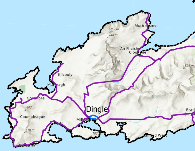 kerrycyclingcam's tweet photo. Although it's not marked as a greenway for some reason the Cloghan-Dingle Greenway is included in the plans while on-road cycle route routes are planned along Conor Pass and Slea Head.
#CycleConnects https://t.co/udXGbjGzlX