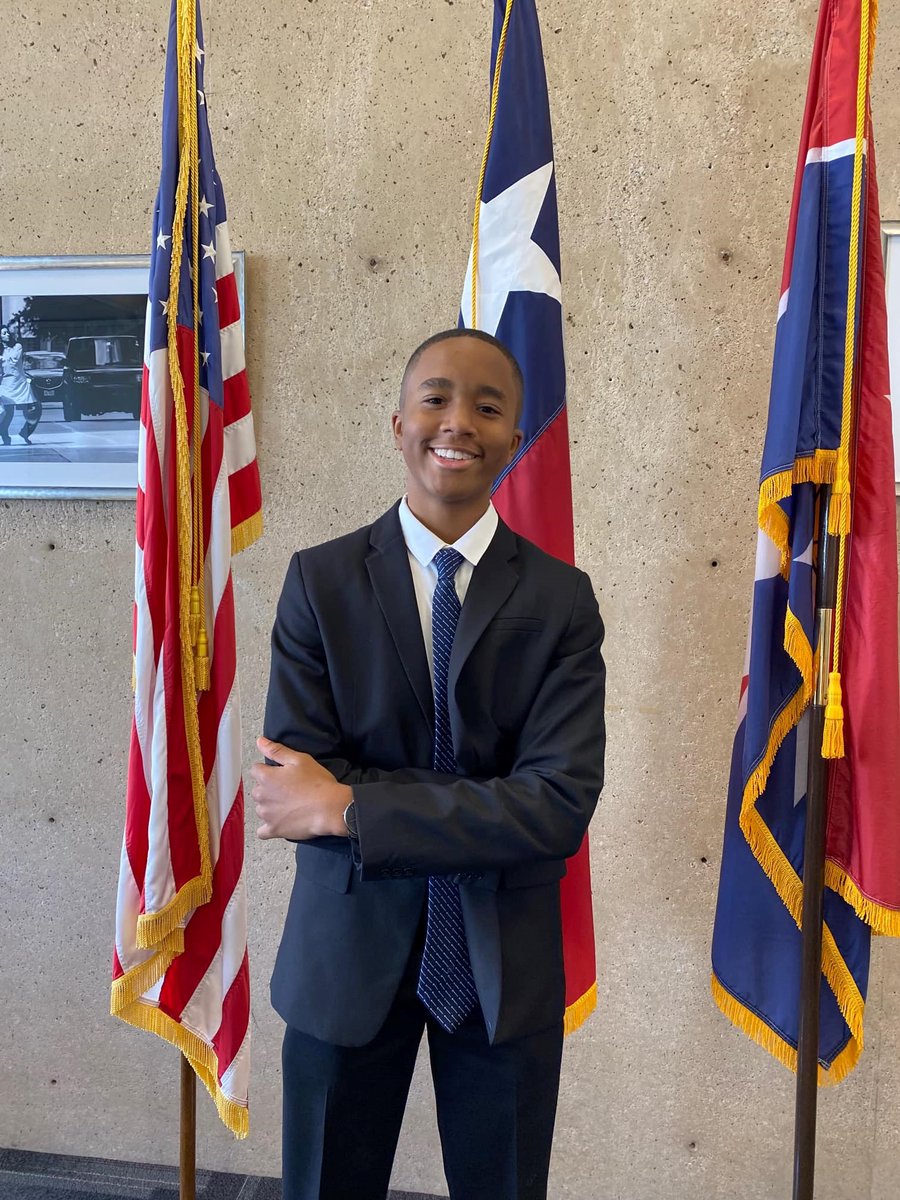 GreenhillSchool's tweet photo. Congratulations to Julian Frederick '26, who was invited to be Mayor for the Day by the City of Dallas! Julian was honored to join Mayor Eric Johnson for a ribbon cutting and press conference. What a great way for a student and an alumnus to create connections in our community! https://t.co/G67Typ5dND
