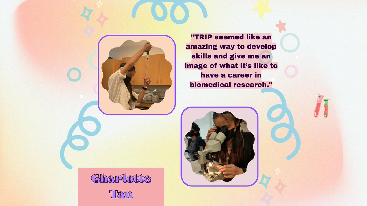 TRIPInitiative's tweet photo. Introducing Charlotte Tan, a TRIP@TU'22 alum from Downingtown STEM Academy! She joined TRIP to build her laboratory skills and to explore STEM careers. Learn about her experiences in the program through her blogs at: https://t.co/UphXDzAtN4 https://t.co/UqgYrZOzCm