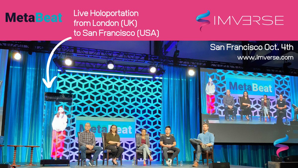 Today, the <a href="/Imverse3D/">imverse3D</a> team teleported Iona Mattei live from London to San Francisco. Our Metaverse expert at <a href="/ProcterGamble/">Procter & Gamble</a> appeared in 3D, live on stage ... And you? What did you do today? #sanfrancisco #metabeat <a href="/VentureBeat/">VentureBeat</a>