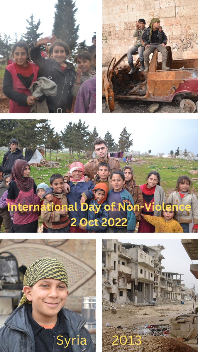 rpspartnership's tweet photo. Remembering our time in Syria in 2013 and especially the children of Idlib Province. Thanks to 
https://t.co/EKYiCrMaju for reminding us.
#Nonviolence 
#internationaldayofnonviolence #middleeast #syria https://t.co/l4DOZsorJ5