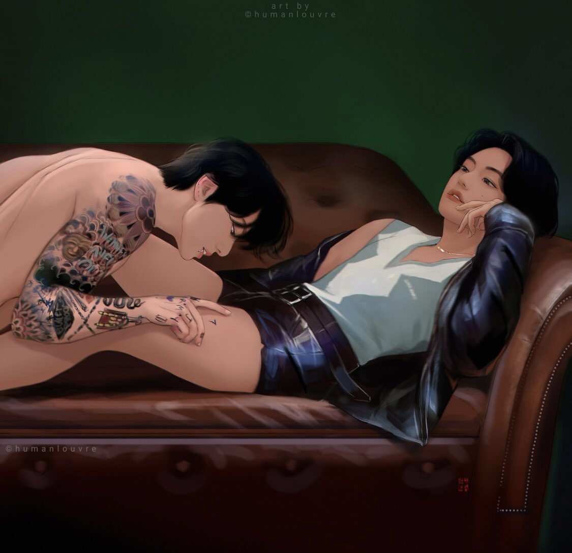 cocoadulce9795's tweet photo. Three for one 🫴🏻🤤🫣 #Taehyung #Taekook #Jungkook #Kookv #Arte #Vkook #Fanarts #Kooktae art by #humanlouvre https://t.co/0uaLyI0P12
