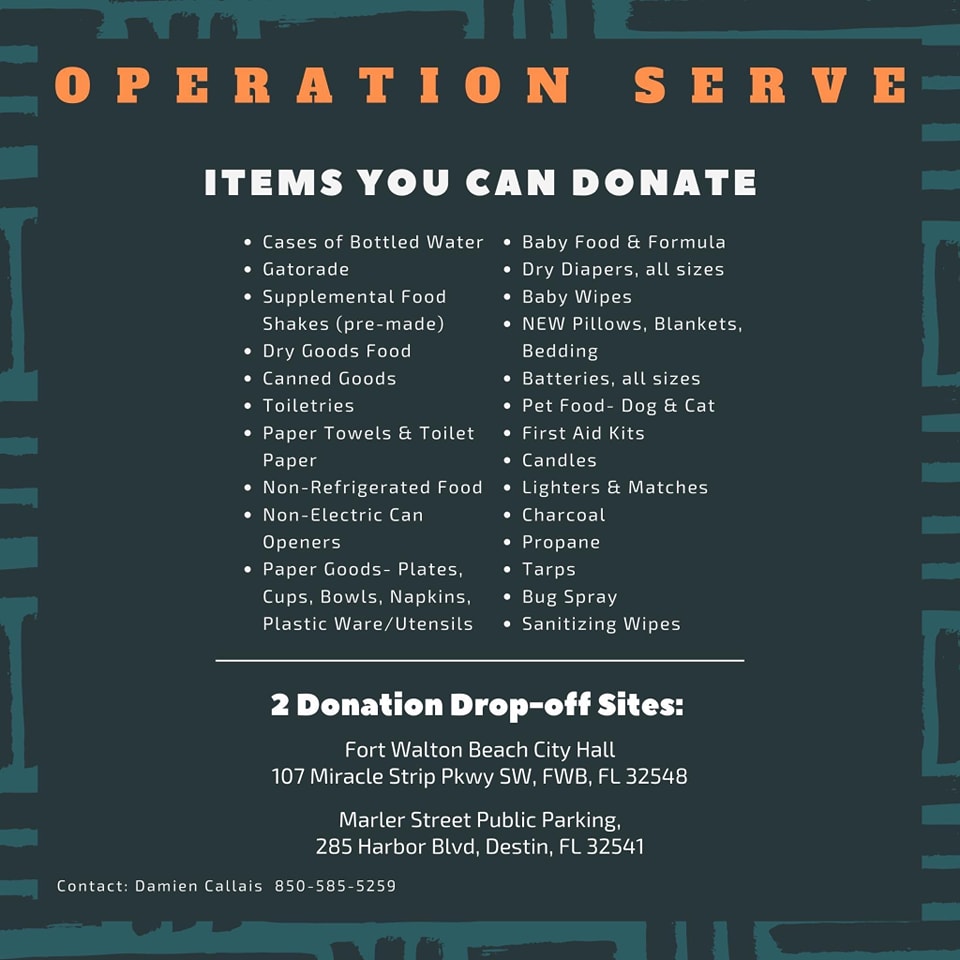There is still time to donate to help our fellow Floridians impacted by Hurricane Ian. Drop off site is the Marler Street Public Parking Lot, located at 285 Harbor Boulevard. Donations will be collected until 5 pm Wednesday (tomorrow).