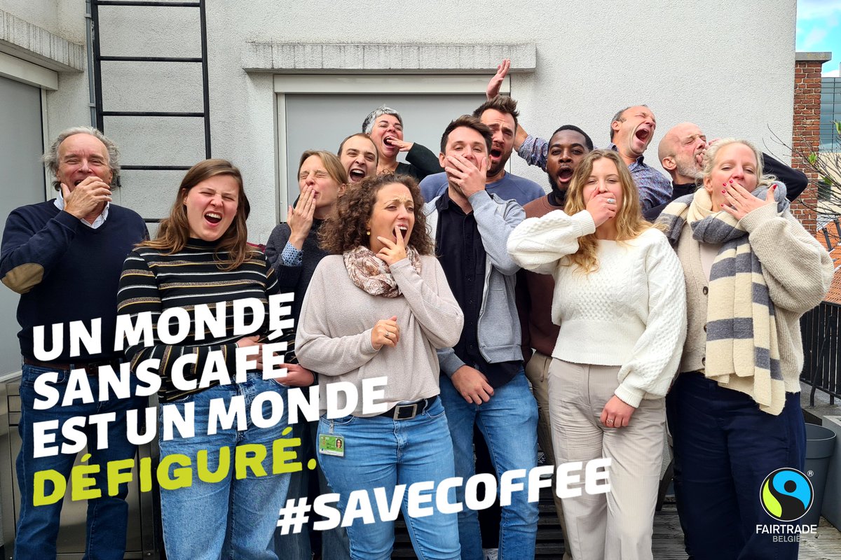 Fairtrade_BE's tweet photo. It doesn’t look like it, but the Fairtrade Belgium team is ready for the Fairtrade Week! 😅 Why are we all so tired? 🥱 Head over to https://t.co/xHseGLCmTk to find out!
#savecoffee #fairtradeweek #ftw2022 https://t.co/kLyDuBSJE2