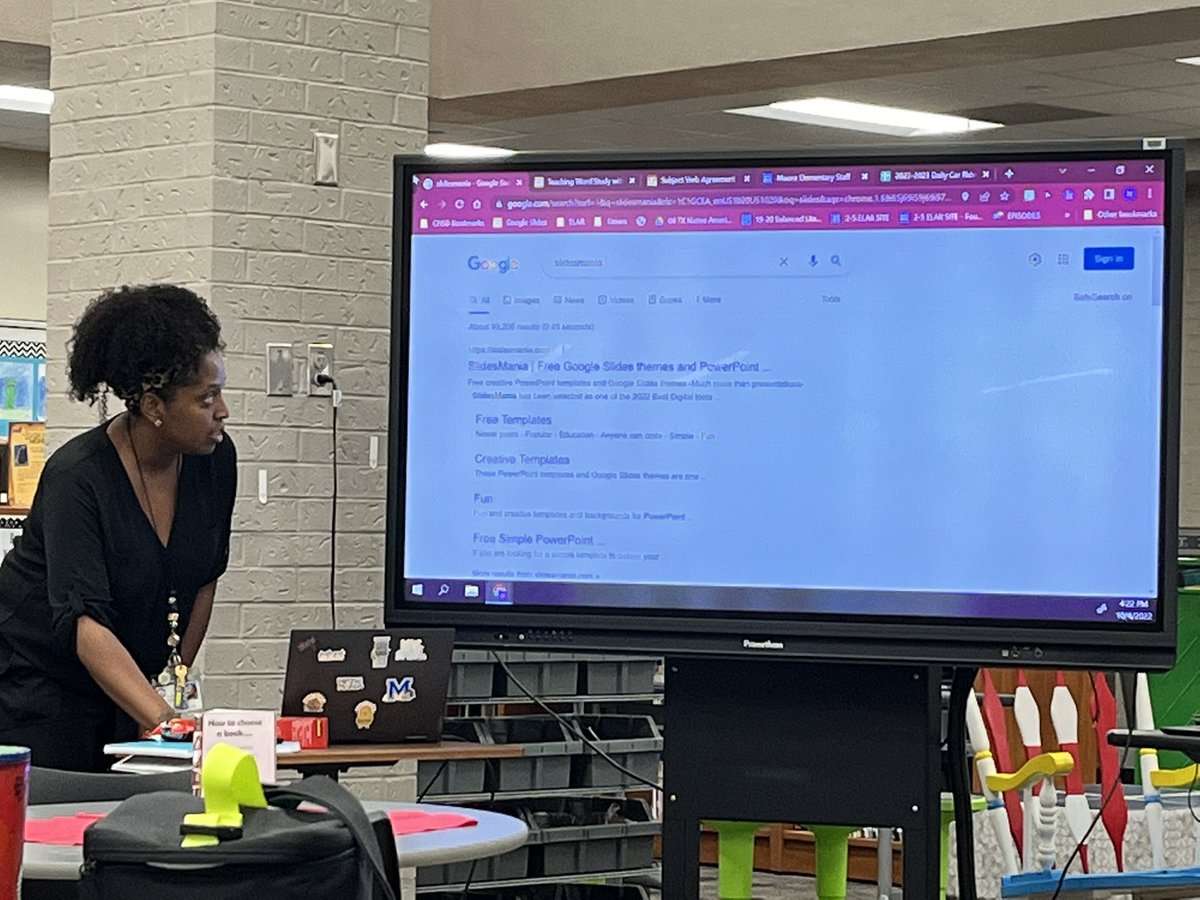 MrsKWillard's tweet photo. Want to grow teacher leaders on your campus? Tchr driven PD is a great way to start! Identify the needs of the campus by👂 to your teaching teams, then find a teacher willing to lead! Natasha Smith is a rockstar!! Showing us how to Google-fy Word Study lessons. 🎉@CFISD_ELAR2_5 https://t.co/um2mJcQfzj