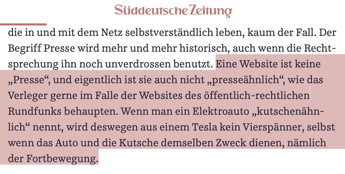 Kurt Kister über den Quatschkampfbegriff von der „Presseähnlichkeit“. (Eigentlich geht es im Text aber zum 77. Geburtstag der <a href="/SZ/">Süddeutsche Zeitung</a> sehr lesenswert um die Zeitung als „einen Ausdruck des Geistes der Redaktion“ und darum, wie man aus Nutzern Leser macht.) sueddeutsche.de/projekte/artik…