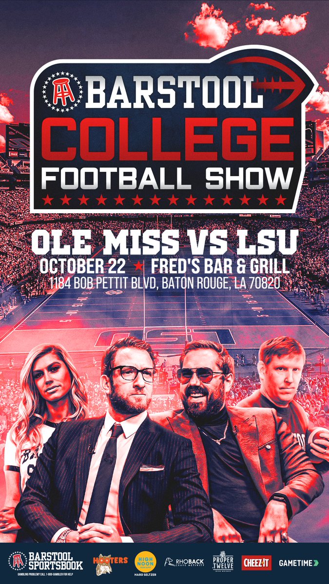 LSUBarstool's tweet photo. Be there https://t.co/lFrChYGHVa