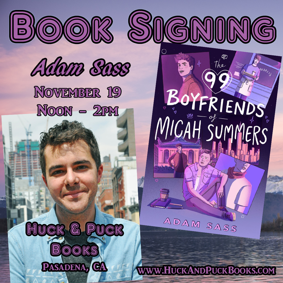 HuckNPuckBooks's tweet photo. We are excited to announce that we will be hosting a book signing for @TheAdamSass
November 19, Noon - 2pm
More info coming. Be sure to follow us & sign up for our newsletter
#IndieBookStore #BookSigning #LGBTQIA #LGBTQ #YoungAdult #AdamSass #MMRomance https://t.co/YNT3eB4em6