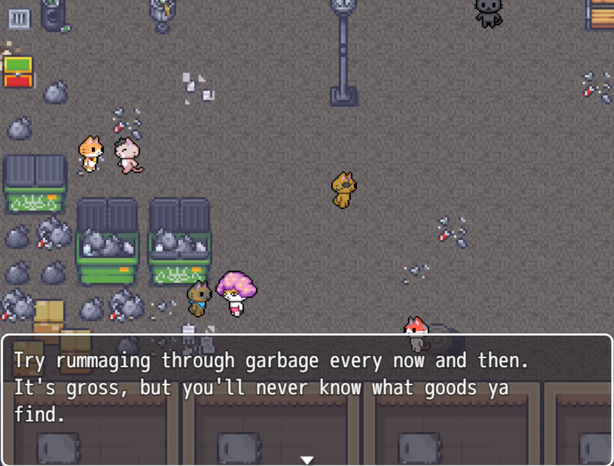 bl4ck_byrd's tweet photo. Afro Cat, a short RPG idea I'm playing around with.
#rpgmaker #rpg #gamedev https://t.co/z2rsT7m1kg