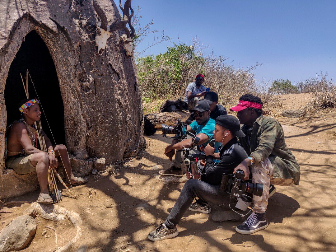 IkiringoProject's tweet photo. A memorable moment with #Hadzabe, a tribe based in Karatu, Arusha region #Tanzania where our team travelled to gather information and take shots for a forthcoming documentary.
 #african #culture #EastAfrica https://t.co/mPT23ogWoX