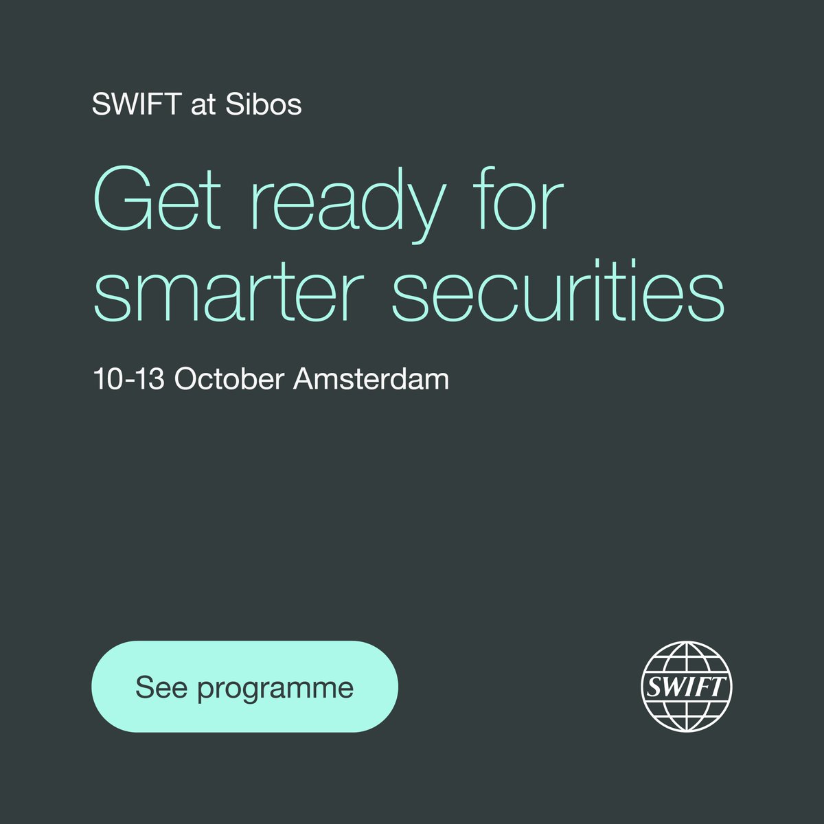 swiftcommunity's tweet image. Get ready for @Sibos 2022! Get ready to tackle securities settlement fails once &amp;amp; for all. Hear from the experts why fails happens &amp;amp; how to stop them. Learn how we can accelerate the investment community’s ESG journey.

See full #SWIFTatSibos programme: bit.ly/swiftatsibos-p…