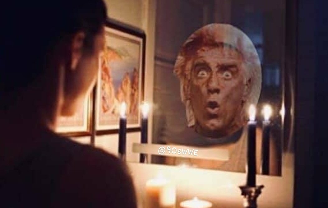 90s WWE on Twitter "Legend has it, if you look into a mirror with the