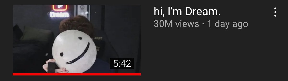 statisticsdream's tweet photo. Dreams recent video hit 30M views! 🔥 https://t.co/7m39lwX0lP