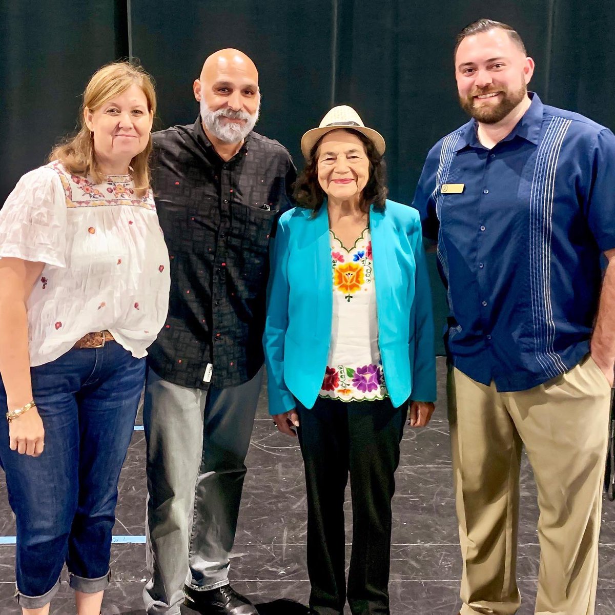 RCCSocialmedia's tweet photo. A huge thank you to the amazing Dolores Huerta for coming to our campus and having such a wonderful conversation. Our students, faculty, and classified professionals truly benefited from your words #sísepuede #hispanicheritagemonth https://t.co/cKL51GEQxg