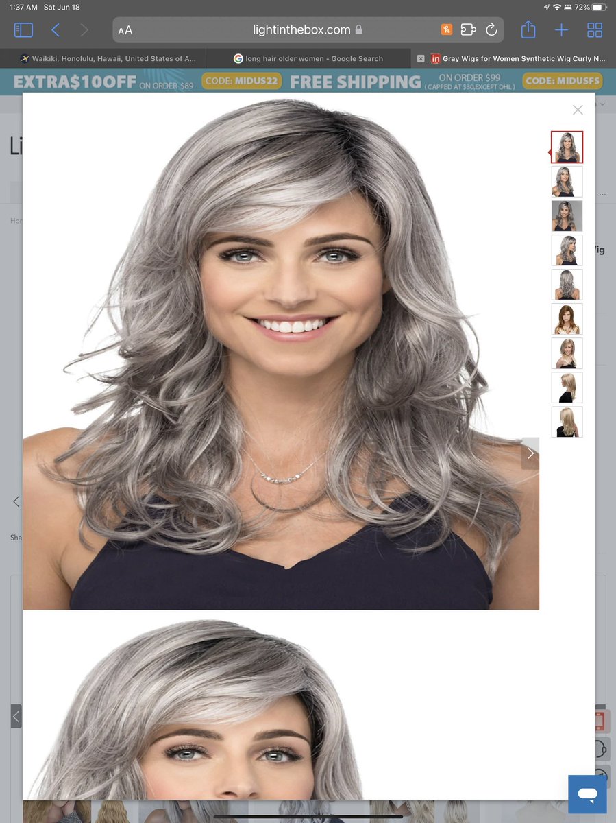 ekimloud's tweet photo. @ColleenB123 either one I think layers short with some color I’m 53 and I’m thinking the grey hair one for me with red hair https://t.co/EANHmqyj7w