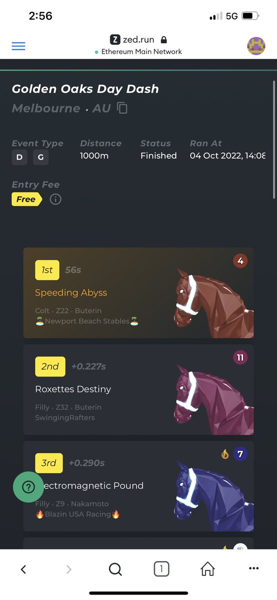 Took the breed myself, won a Griffey and $24