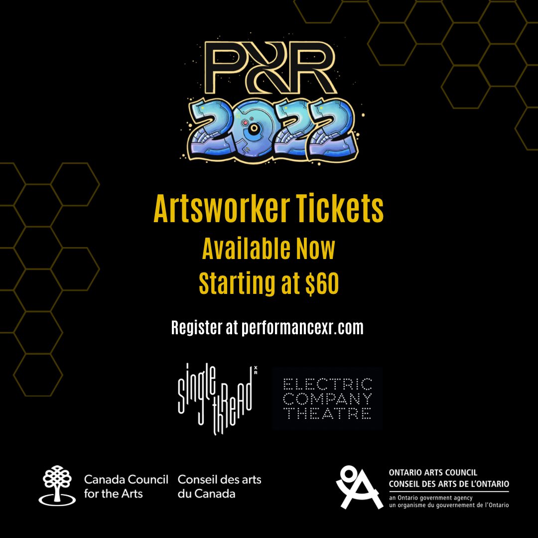 SingleThreadCo's tweet photo. #PXR2022 Artsworker tickets are available now starting at $60!
https://t.co/nysg3ORwWd
PXR Conference 2022
November 12th - November 19th!
#XR #VR #PXR2022 #CanadaVR #ImmersiveTheatre #CanadianTheatre #SingleThread #STTC #theelectrics https://t.co/Ok4To5cKkC