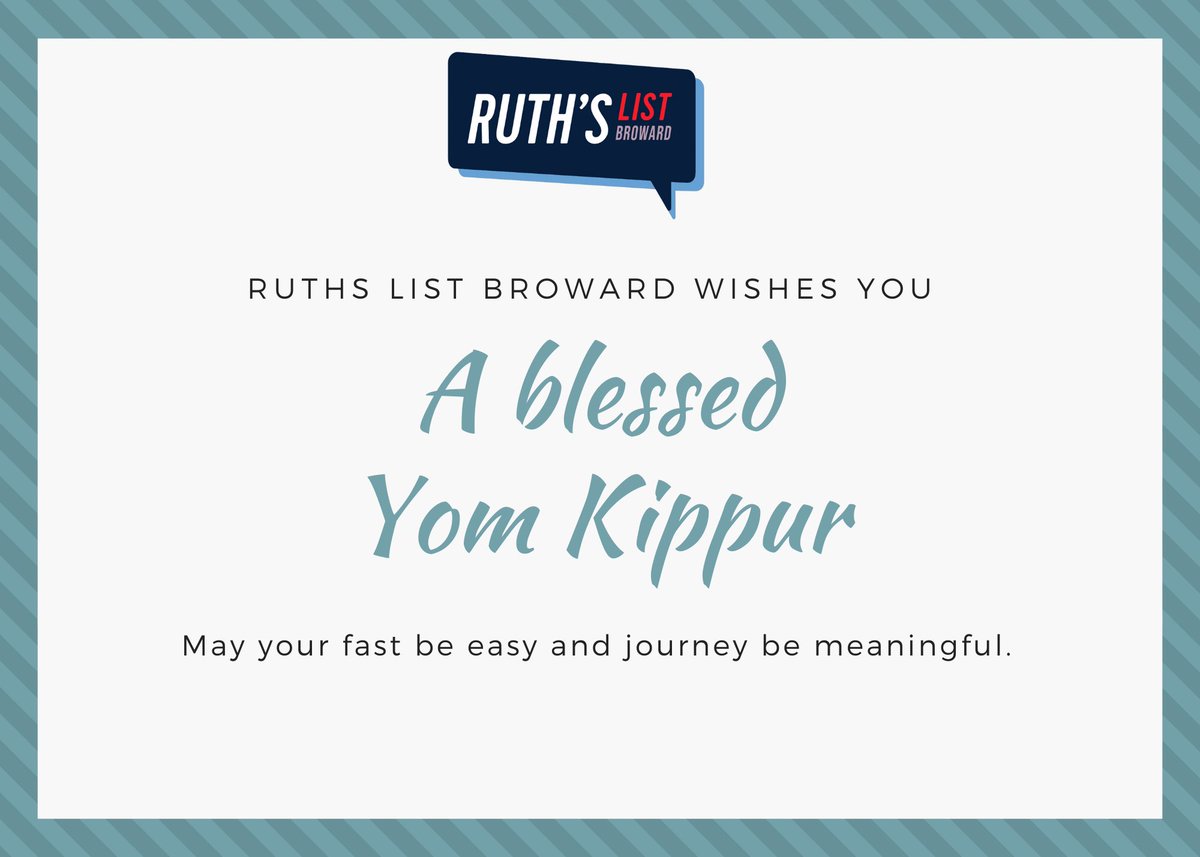 Ruth’s List Broward wishes you a blessed Yom Kippur. #YomKippur