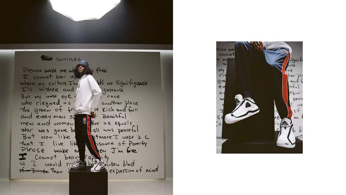 FILAUSA's tweet photo. The FILA Grant Hill 2 was famously worn by Tupac in the iconic album artwork for “All Eyez on Me” Returning in the GH2 Low x 2PAC ‘96 Reissue in the original red/white/navy colorway and the special limited edition brown/white colorway. Visit https://t.co/rnVVaBxN3j to learn more. https://t.co/OTJCZMokTH